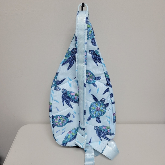 Vera Bradley Just Turtles Sling Backpack. - Picture 3 of 14